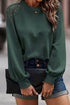Lace Shoulder Waffle Knit Raglan Long Sleeve Top